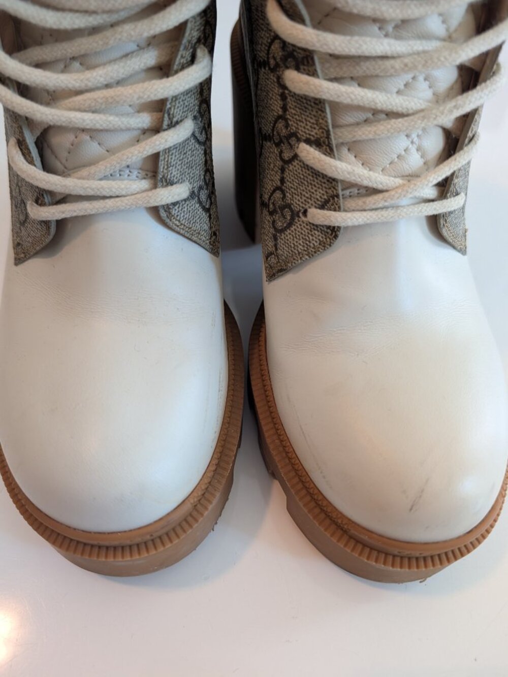 Gucci GG Supreme Platform Ankle Boots Size 39.5 - Picture 4 of 7